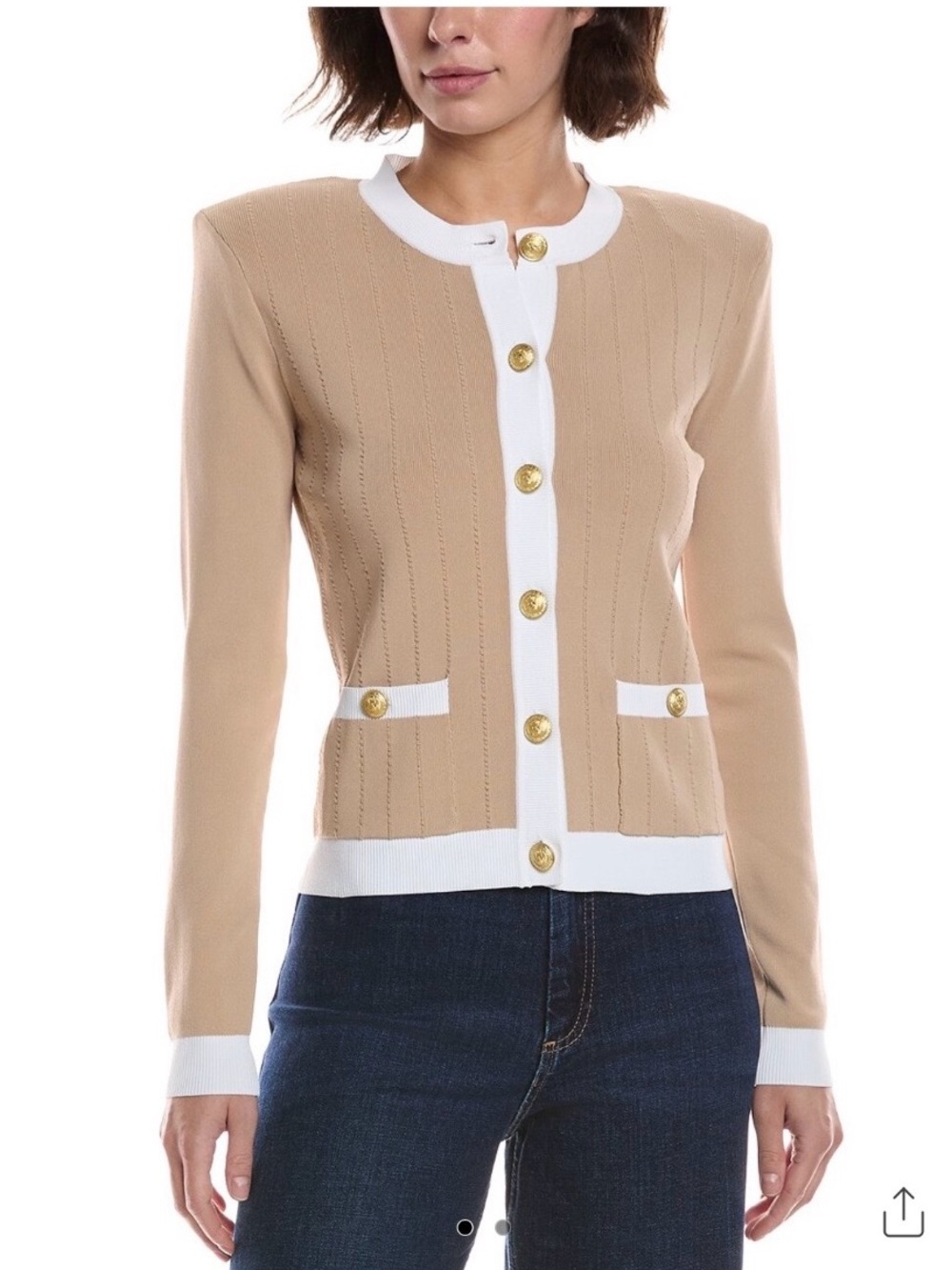 L'AGENCE Leon Button-Front Cardigan